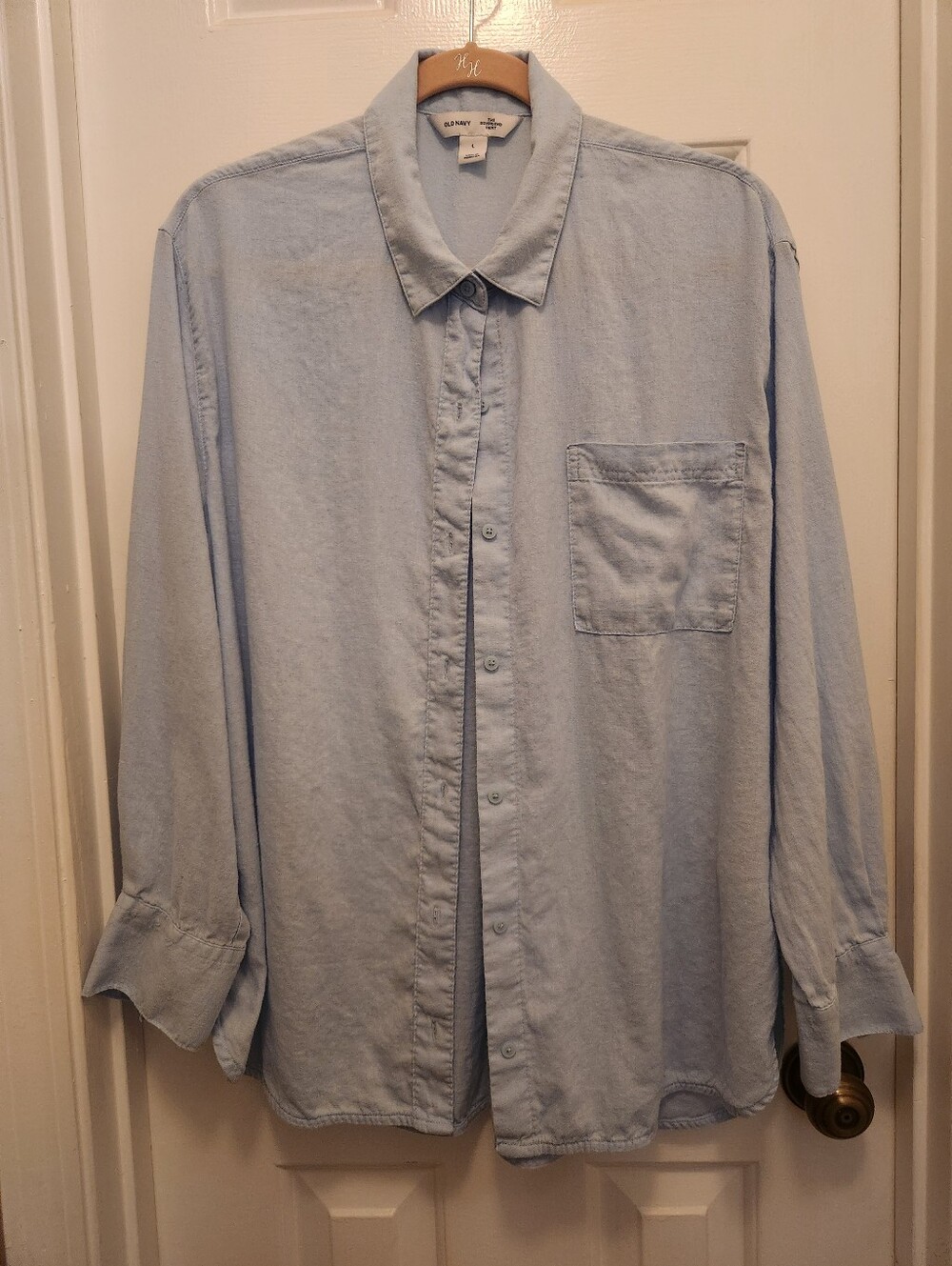 Old Navy Boyfriend Shirt 55% Linen - Size L